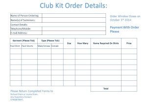 Club Kit Order Forms